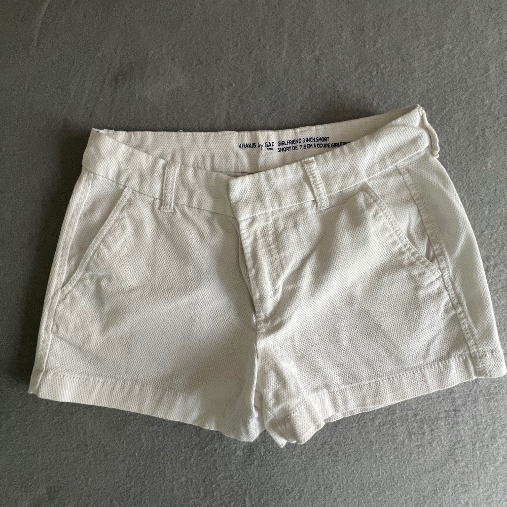 Textured White Shorts By Gap